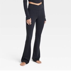 JoyLab Crossover Waistband Split Flare Leggings